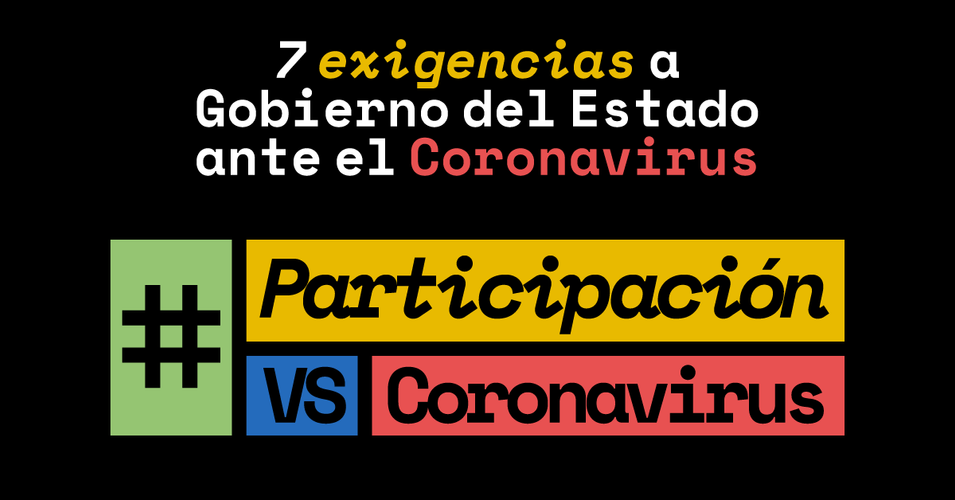 7 Exigencias a Gobierno del Estado ante el Coronavirus