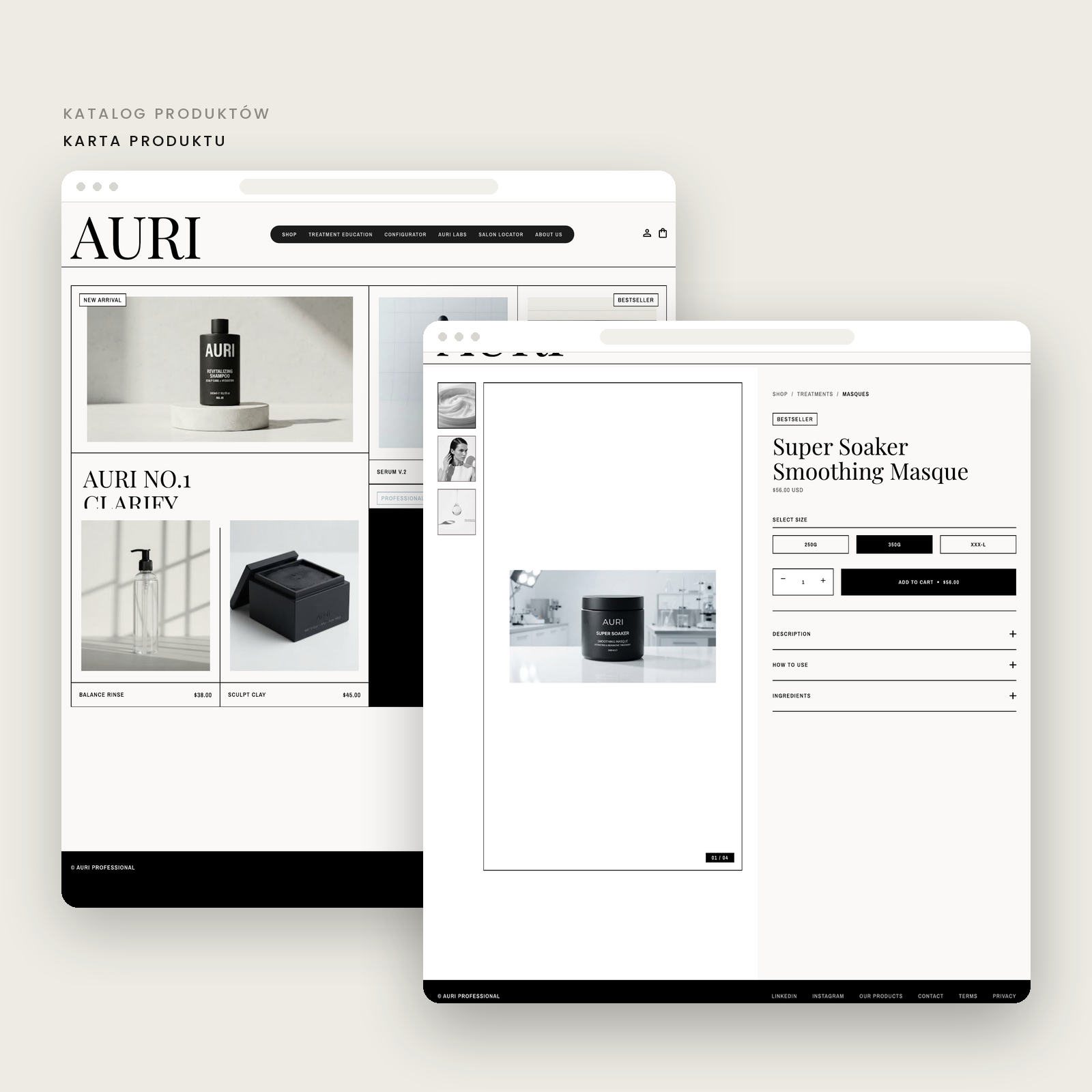 Auri - Webdesign — 2