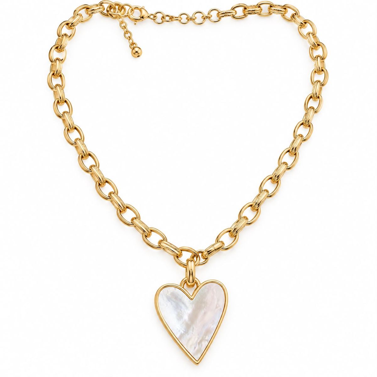 Cadena Corazón Nácar