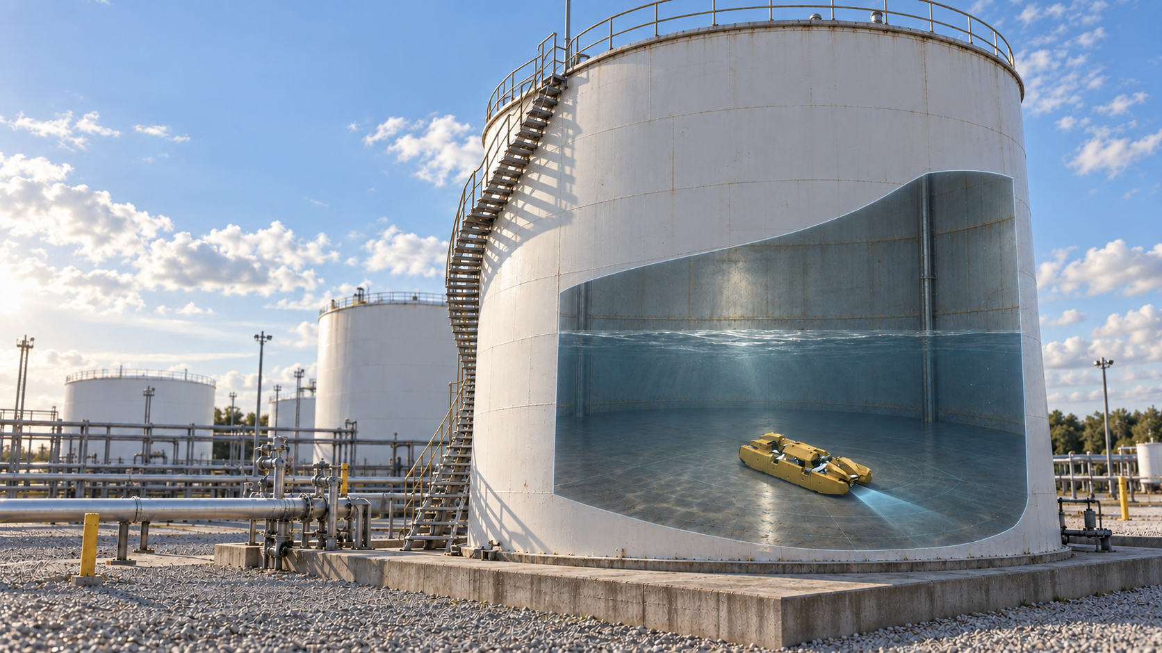 Robot in tank