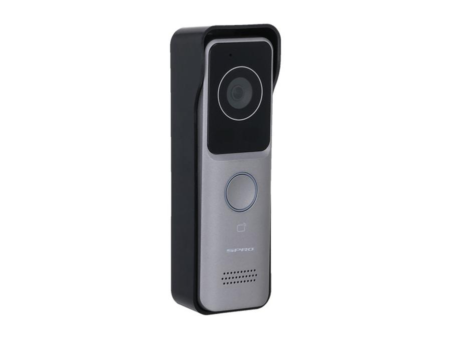 The SPRO door station with its camera, call button and fob reader