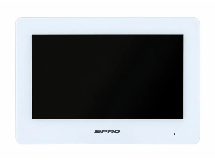 A 7-inch SPRO indoor monitor in white, for a smaller hall or a second room