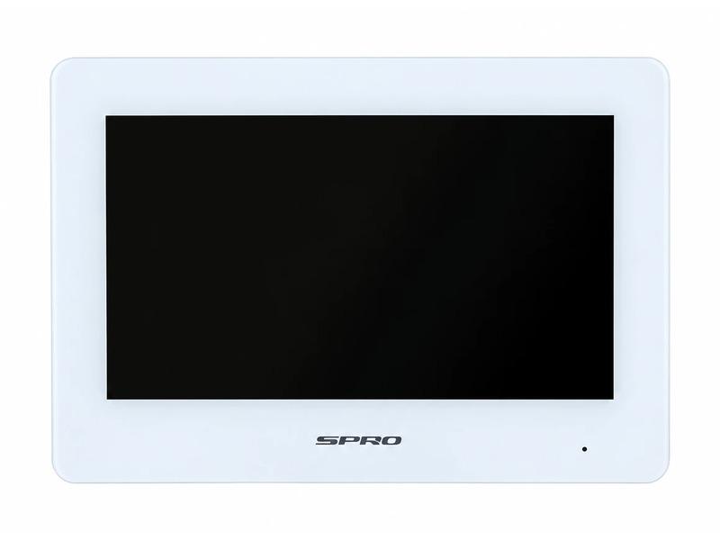 A 7-inch SPRO indoor monitor in white, for a smaller hall or a second room