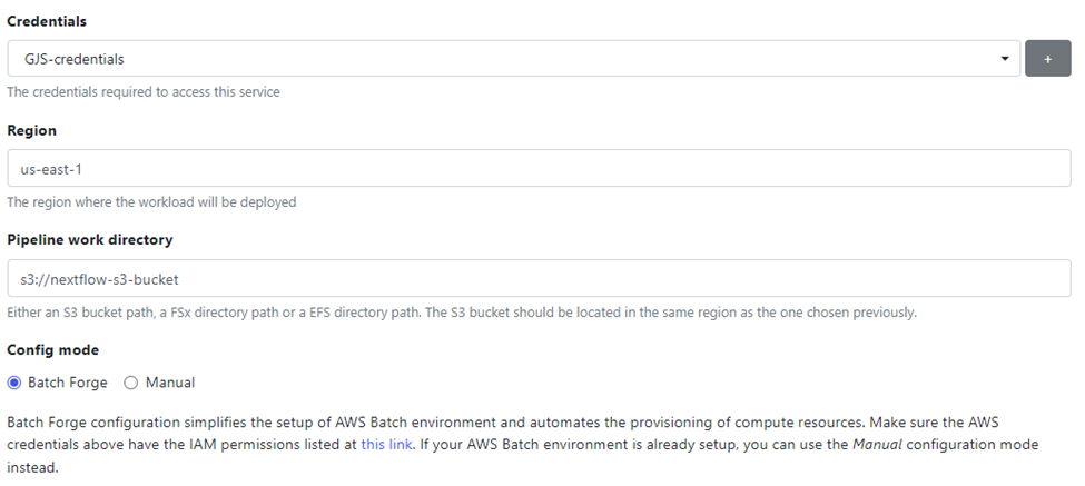 Add your AWS IAM Credentials to AWS Tower