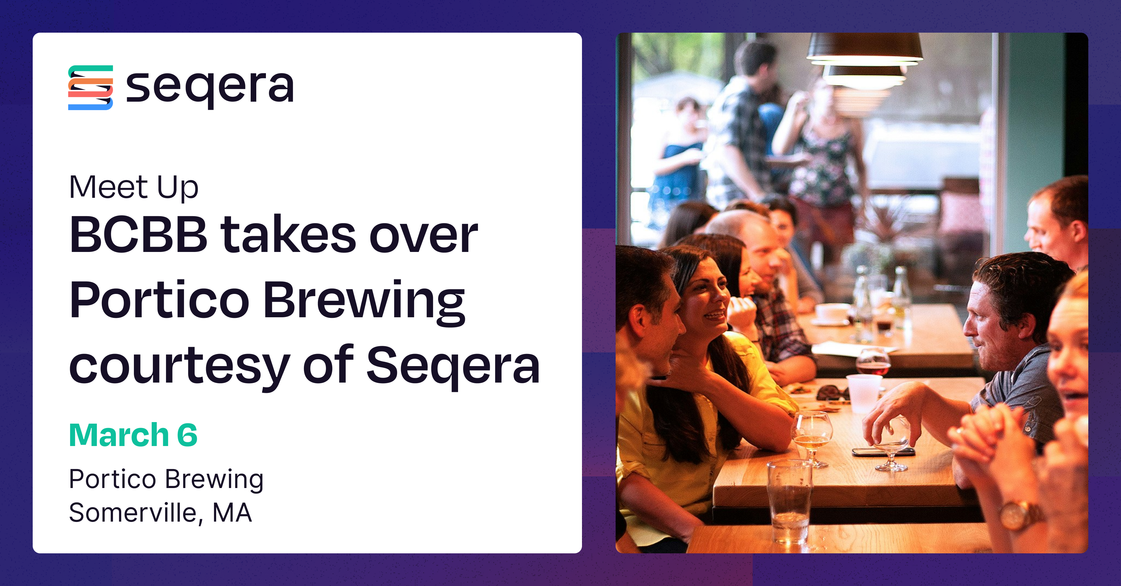 MeetUp: BCBB takes over Portico Brewing courtesy of Seqera