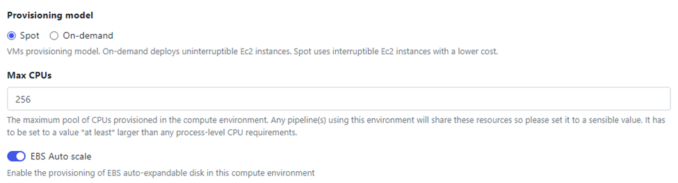 Setup the AWS Batch provisioning model