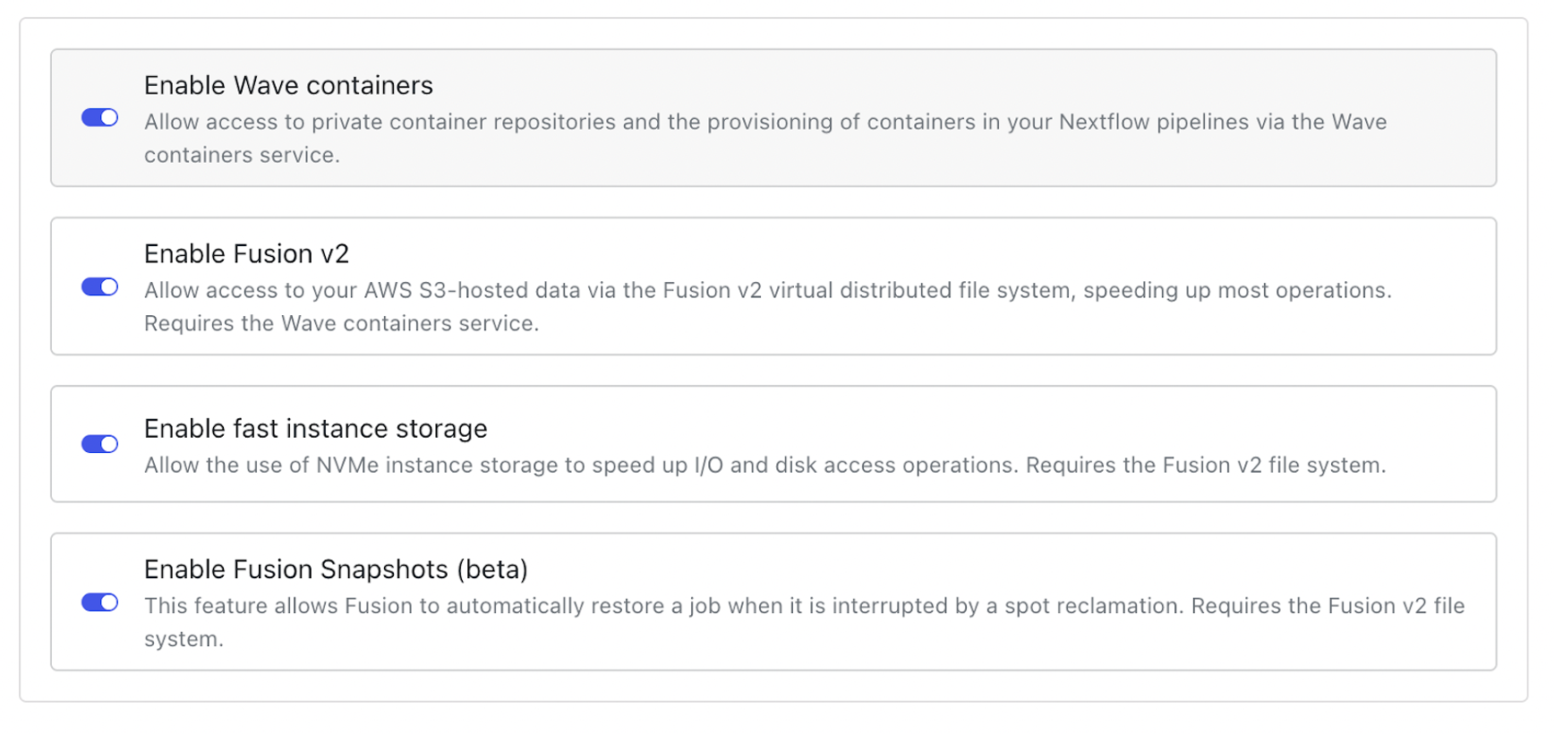 Enable Fusion in Seqera Platform