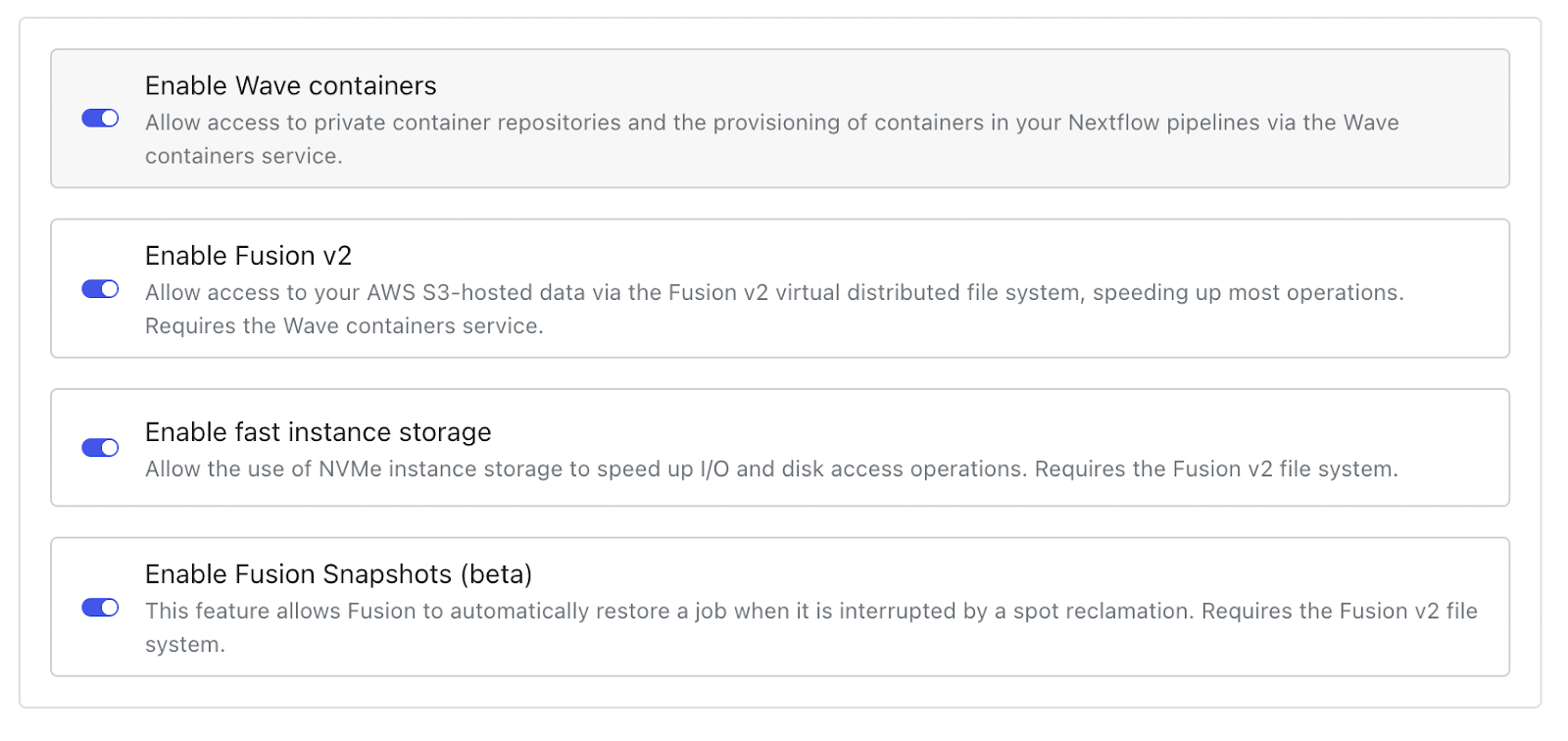 Enable Fusion in Seqera Platform