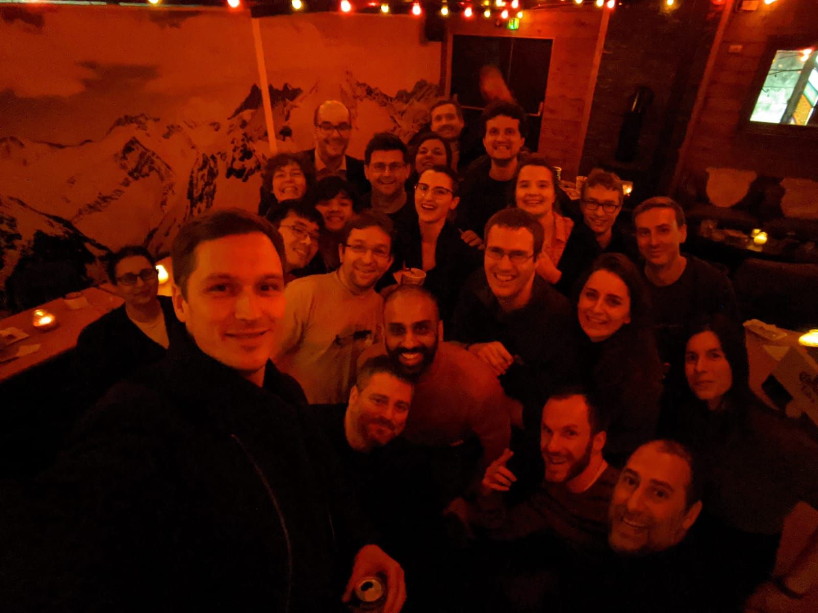 Group selfie at the last in person nf-core event, London 2020