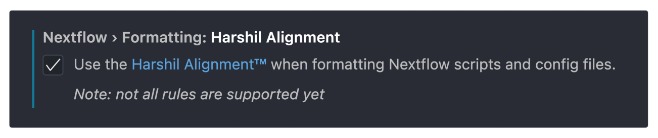 Nextflow > Formatting: Harshil Alignment