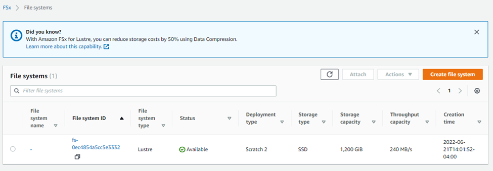 Using Tower with FSx for Lustre Storage
