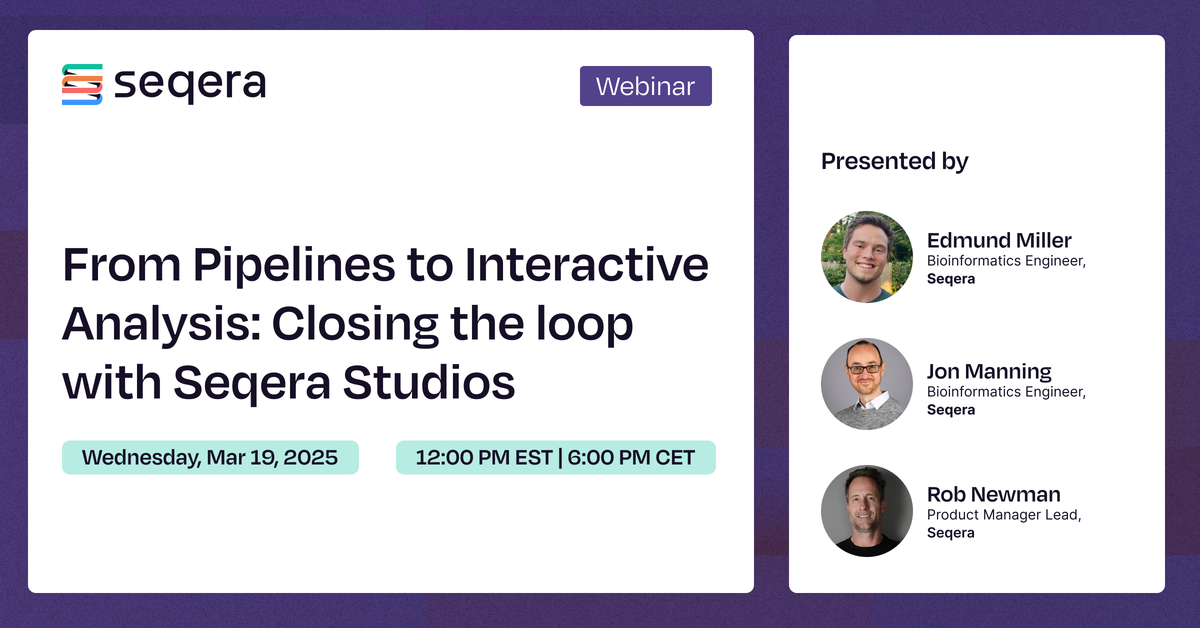 From Pipelines to Interactive Analysis: Closing the loop with Seqera ... image.