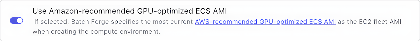 Use Amazon-recommended GPU-optimized ECS AMI