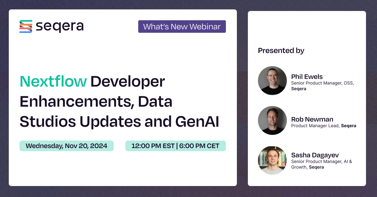 What’s New Webinar: Nextflow Developer Enhancements, Data Studios Updates and GenAI