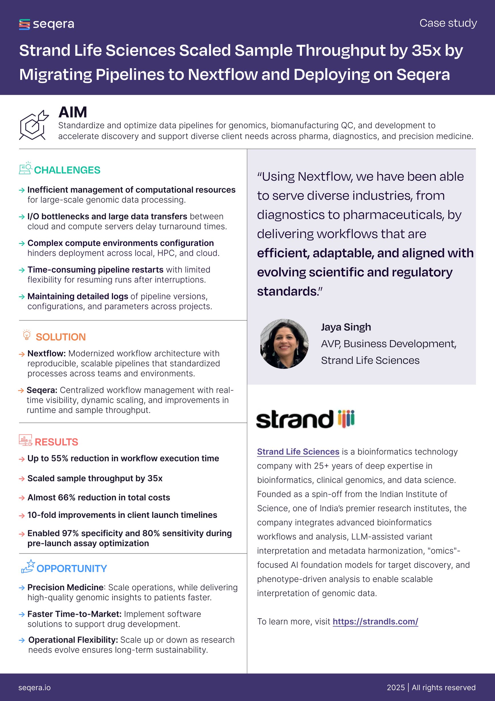 Strand Life Sciences Case Study - One-pager