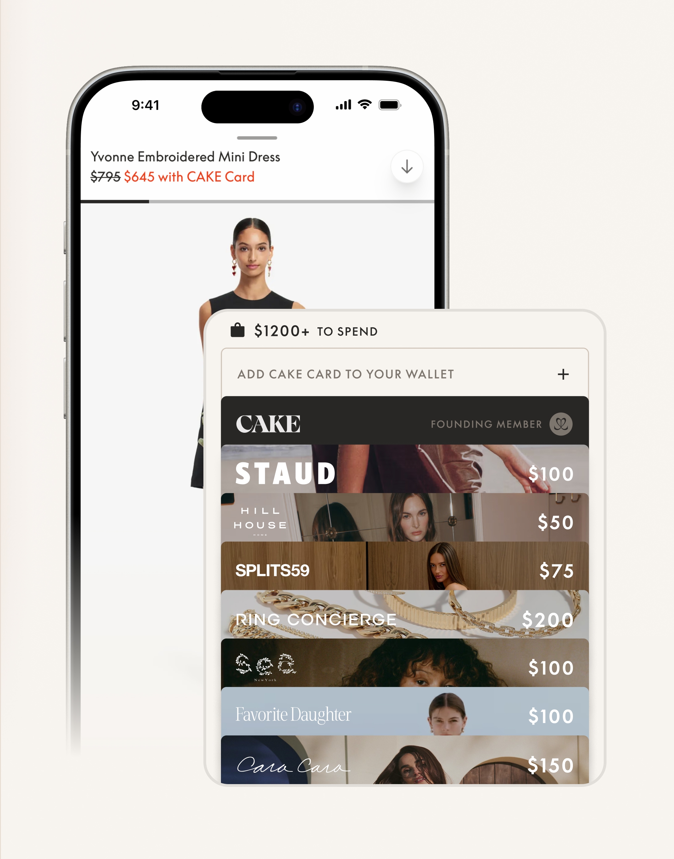Two women shopping in a CAKE app