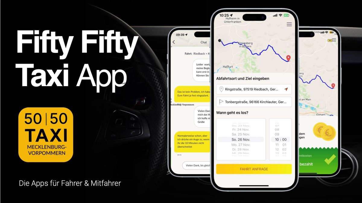 50 I 50 Taxi App Brandenburg