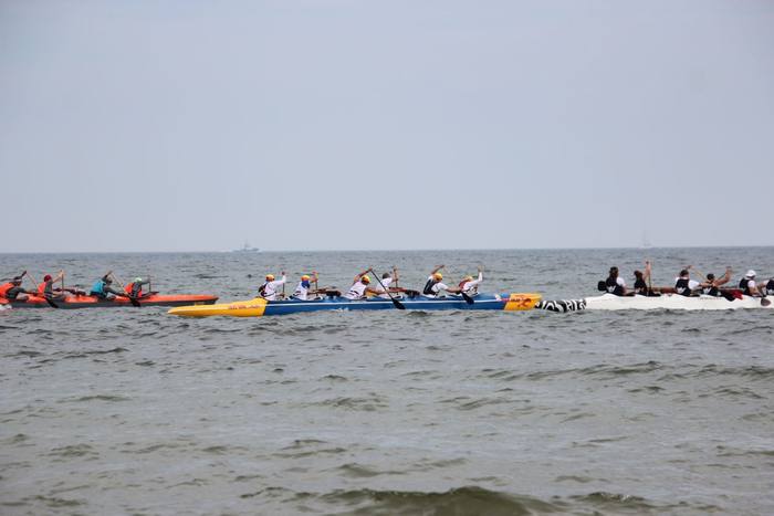 Outrigger regatta on the Baltic Sea