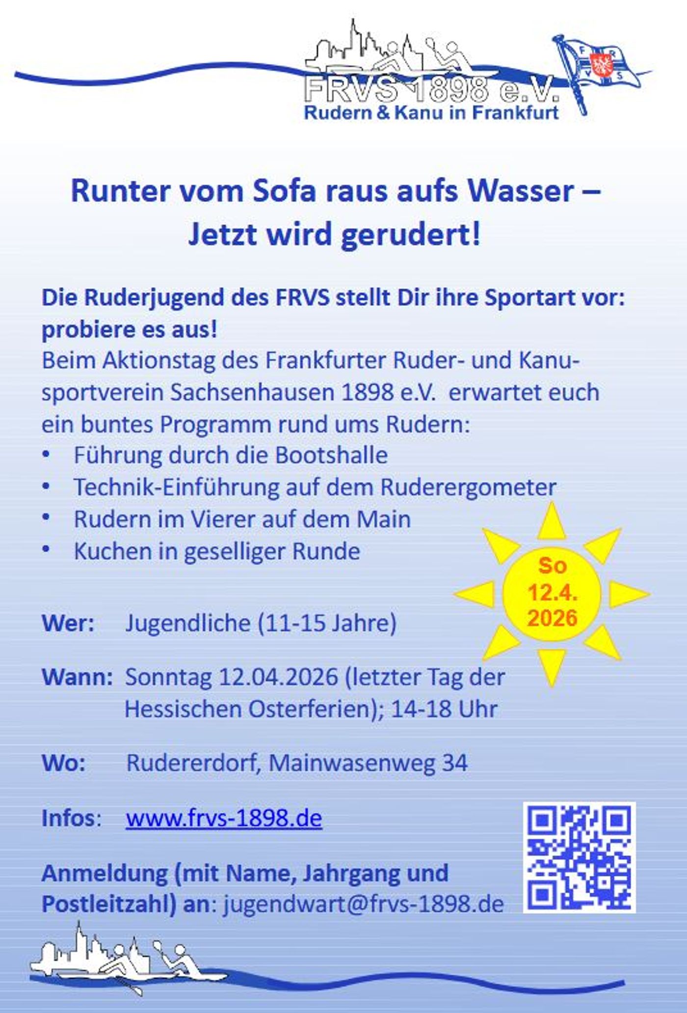 Ankündigung: Aktionstag der Ruderjugend
