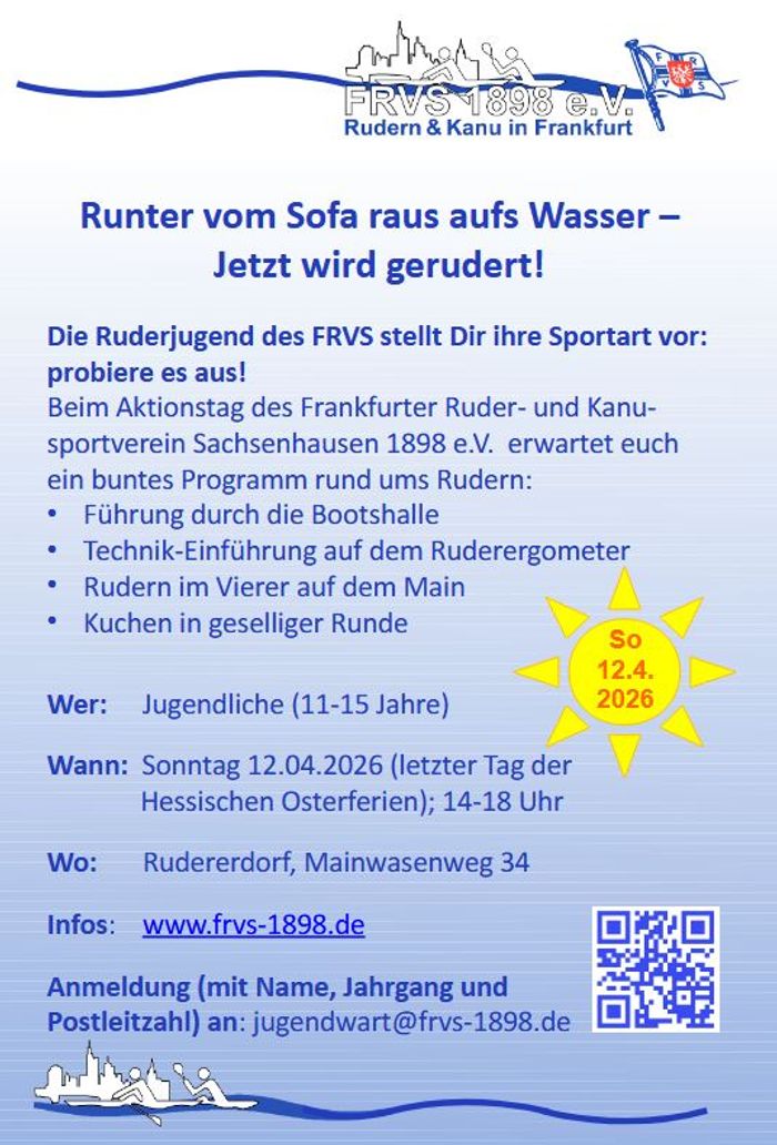 Ankündigung: Aktionstag der Ruderjugend