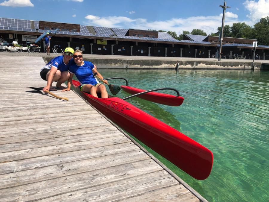 Gemeinsam auf der Olympia Regatta Strecke Oberschleißheim bei München zur Deutschen Sprint Meisterschaft