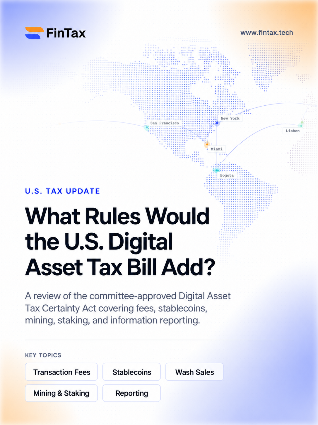 Digital Asset Tax Certainty Act Advances Out of Committee: What Rules Could It Add to the U.S. Digital Asset Tax Regime?