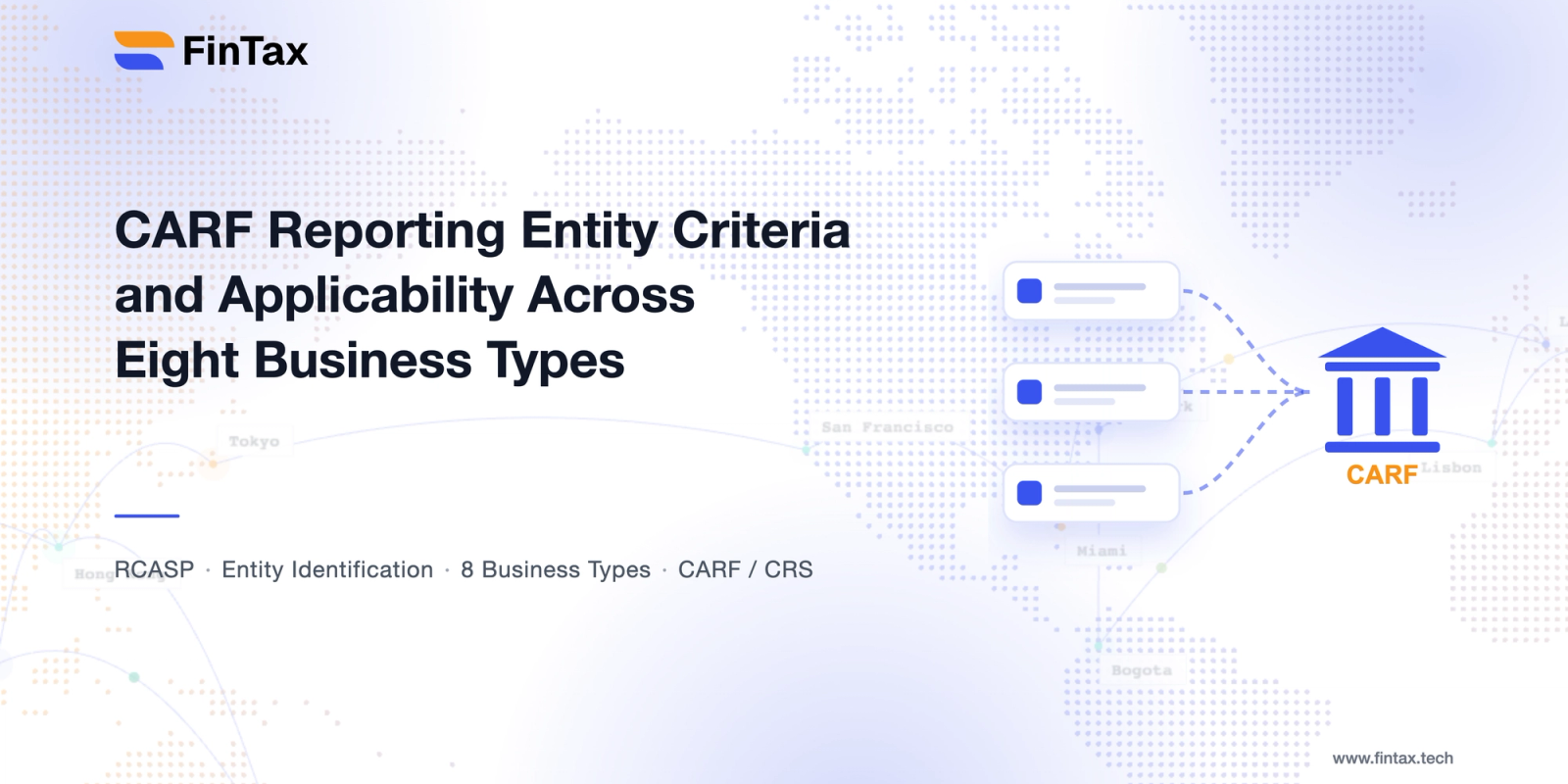 CARF Reporting Entity Criteria and Applicability Across Eight Business Types