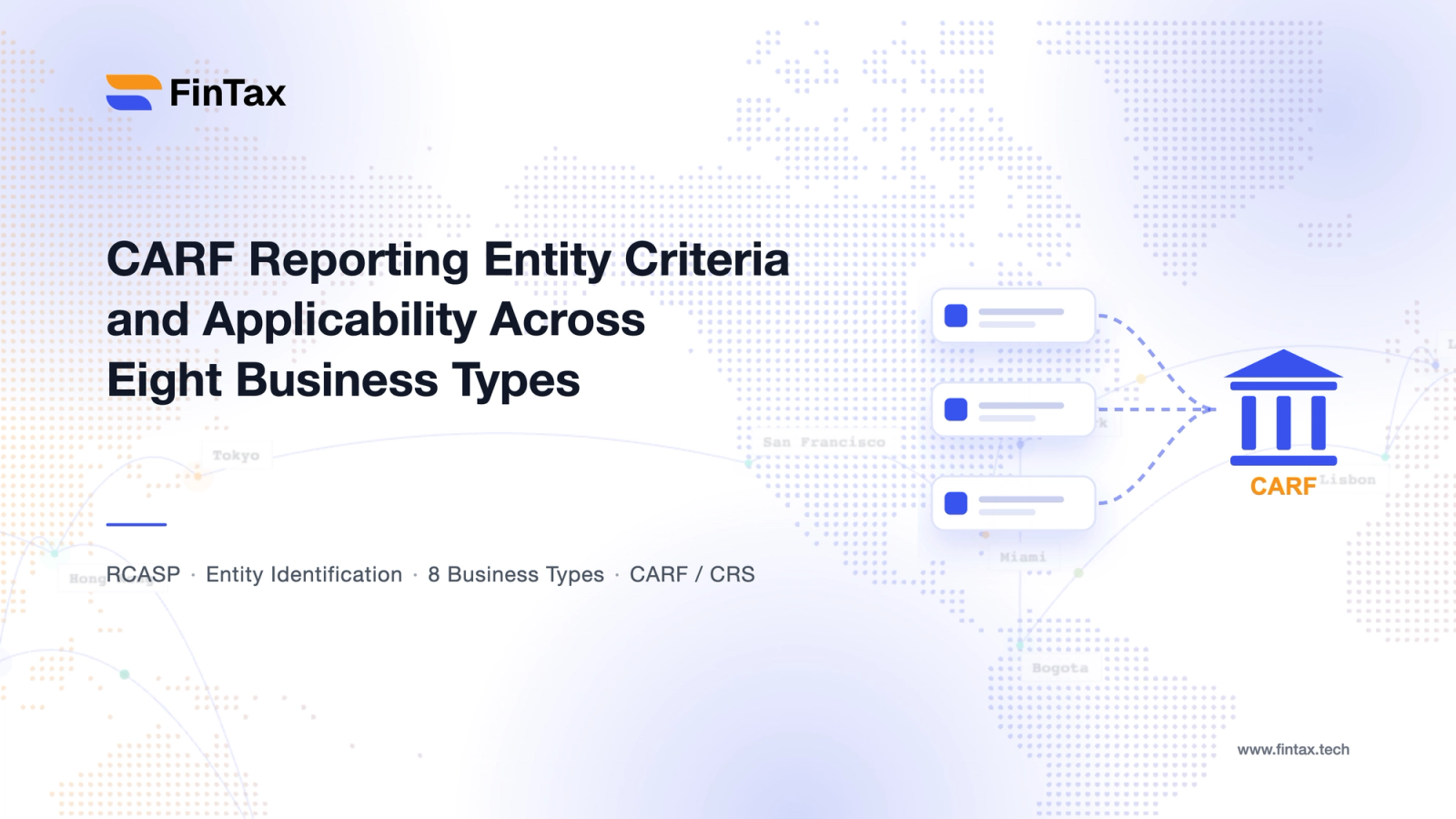 CARF Reporting Entity Criteria and Applicability Across Eight Business Types