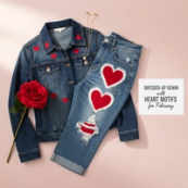 Dressed-Up Denim with Heart Motifs: The Perfect February Fashion Trend