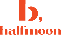 b, halfmoon logo