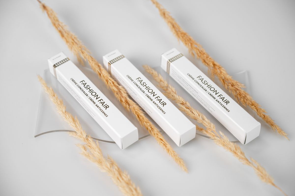 Fashion Fair concealer carton made with FSC-certified paperboard