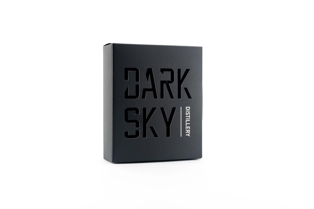 Dark Sky Distillery secondary packaging produced by Knockout