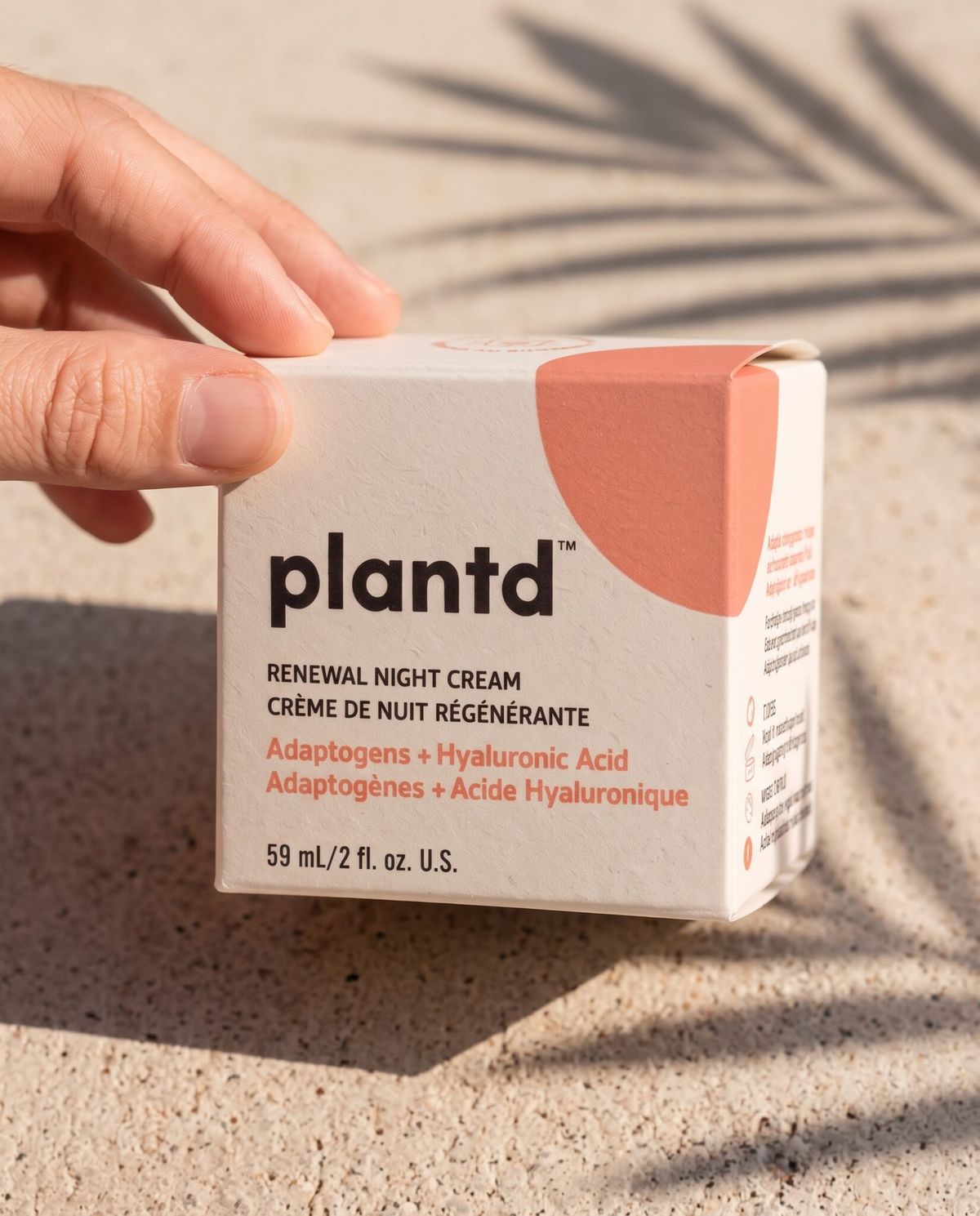 Plantd Skincare carton material and finish
