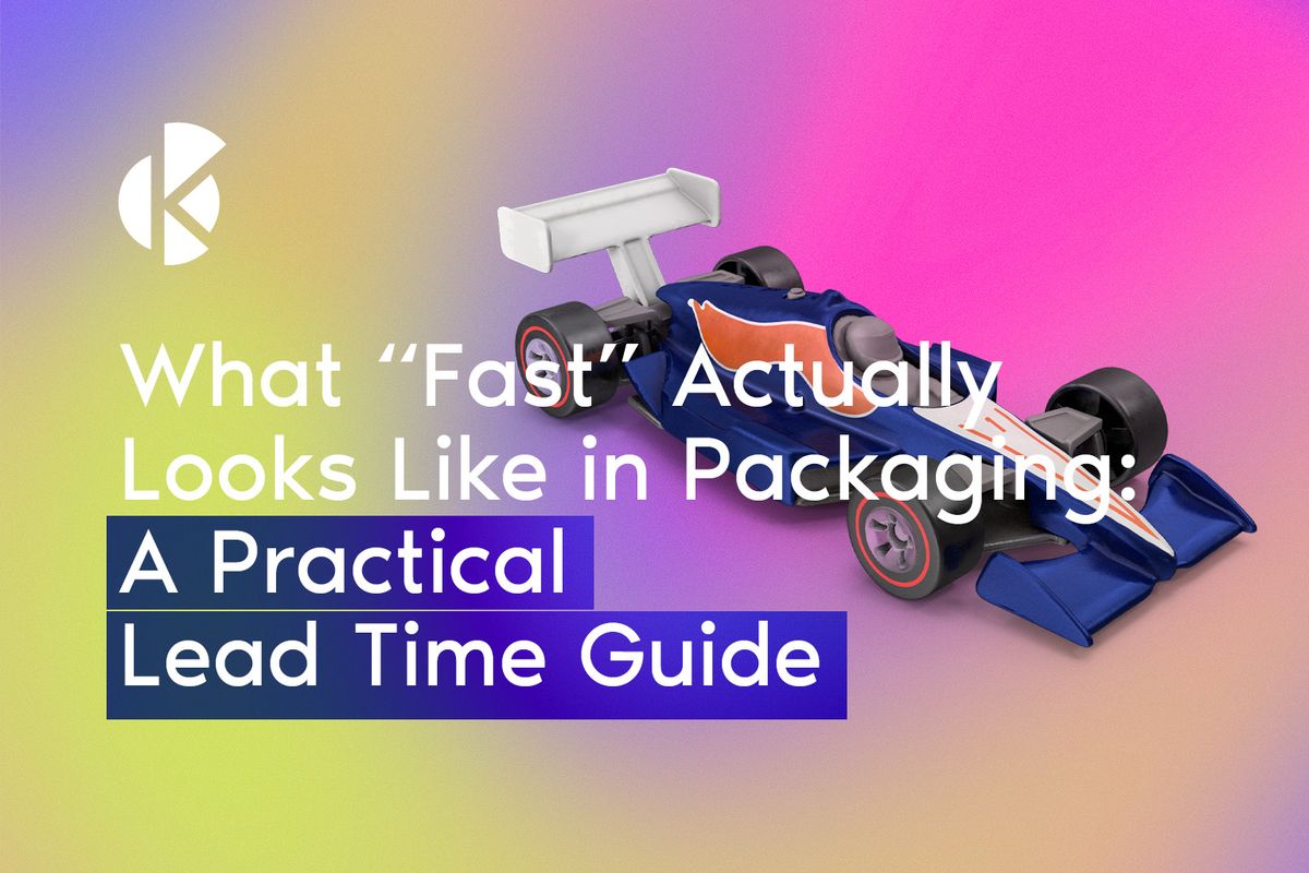 What Fast Actually Looks Like in Packaging banner with a toy race car