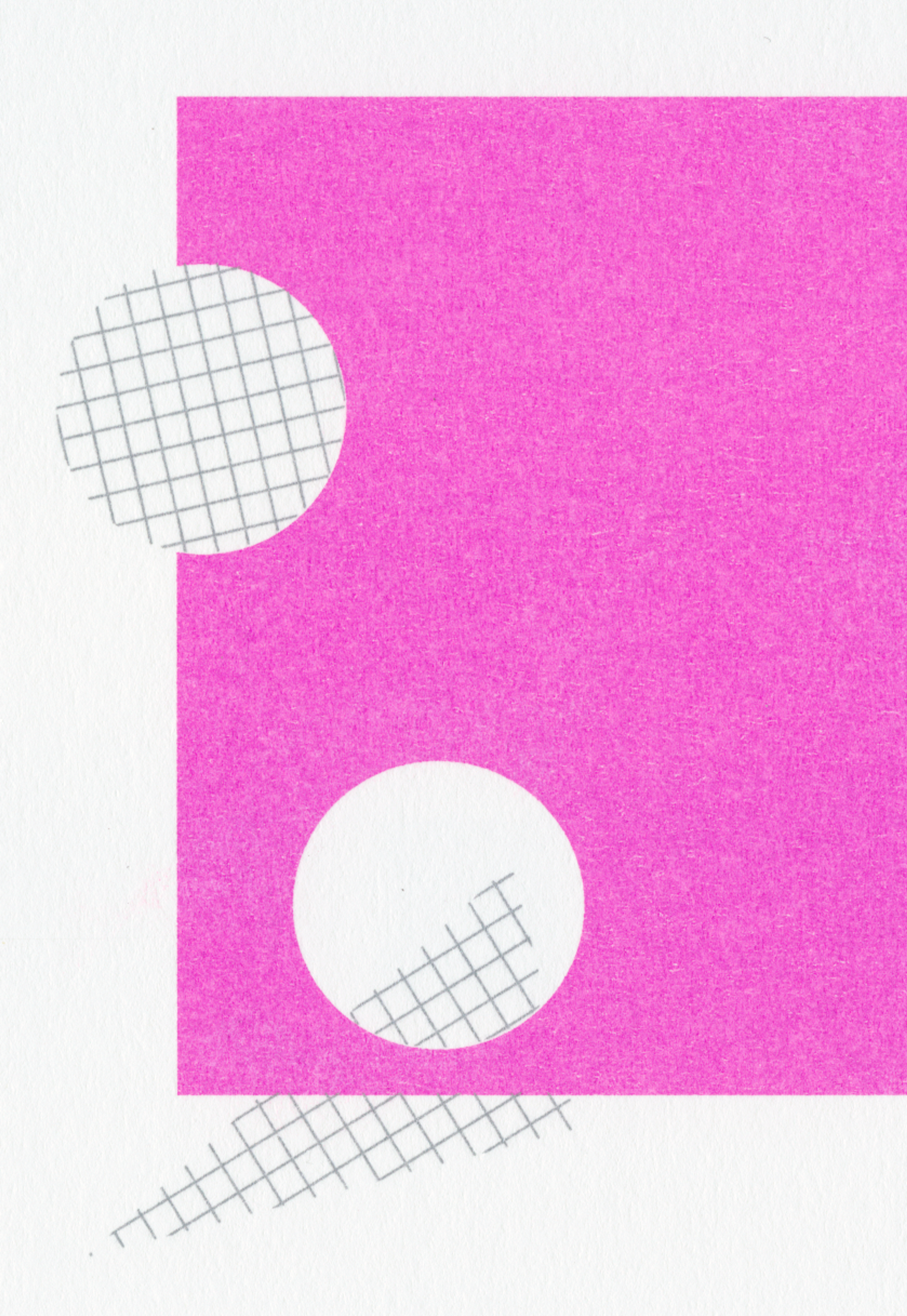 Risographie-Druck mit Fluo Lilac und Metallic Silver