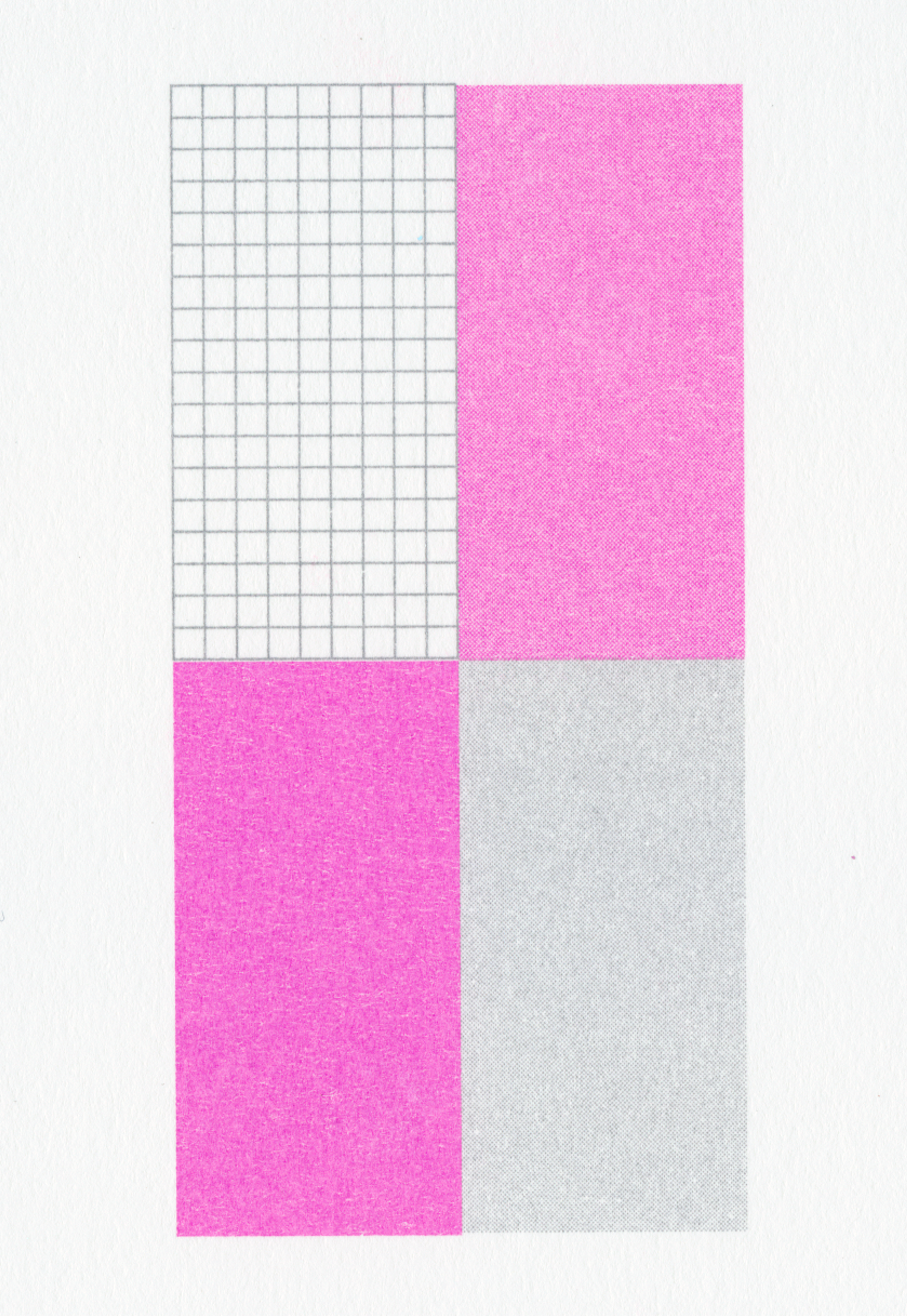Risographie-Druck mit Fluo Lilac und Metallic Silver