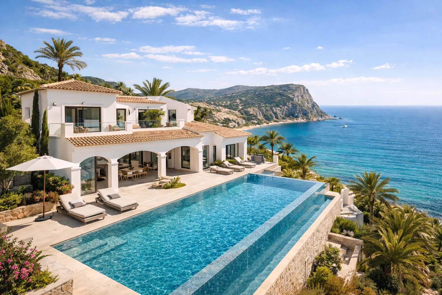 Modern AI-generated villa