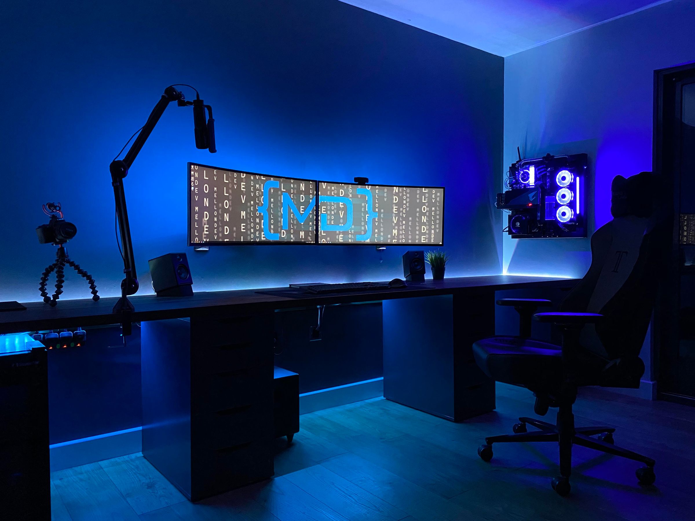 Ultimate home office setup with DIY IKEA KARLBY and ALEX desk | Remote
