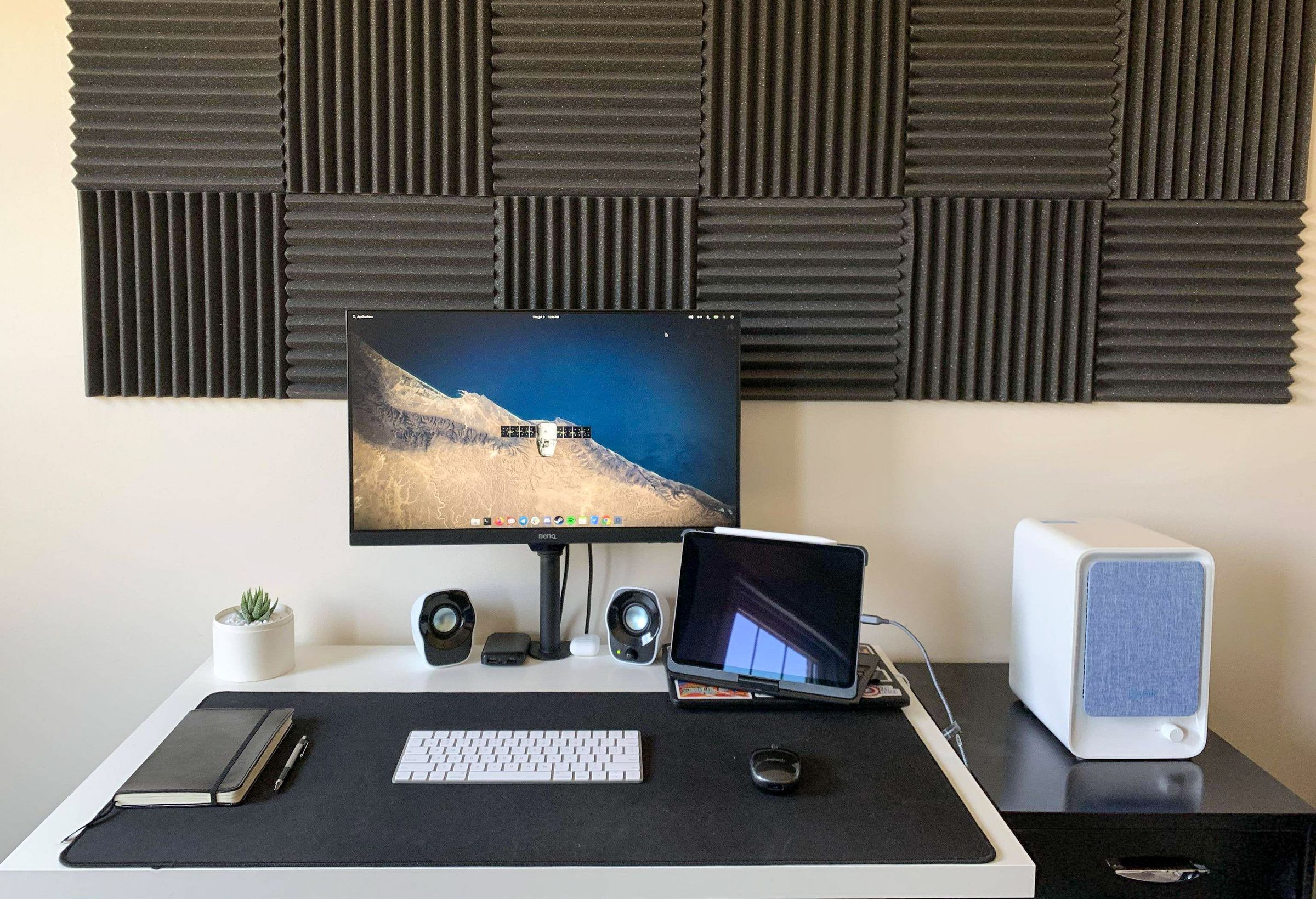 Simple WFH setup with DIY IKEA desk | Remote Setups