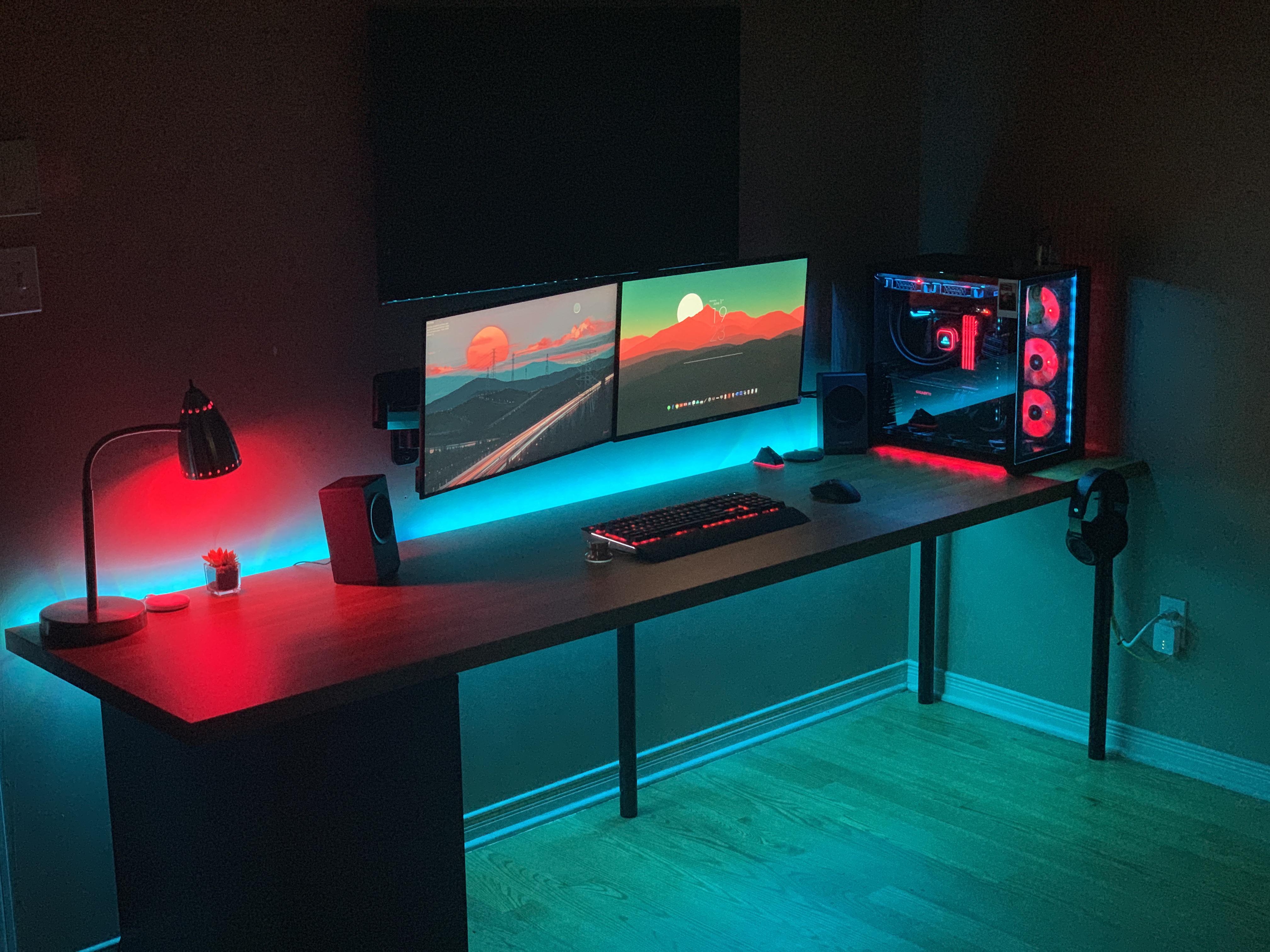 Ikea desk deals setup gaming