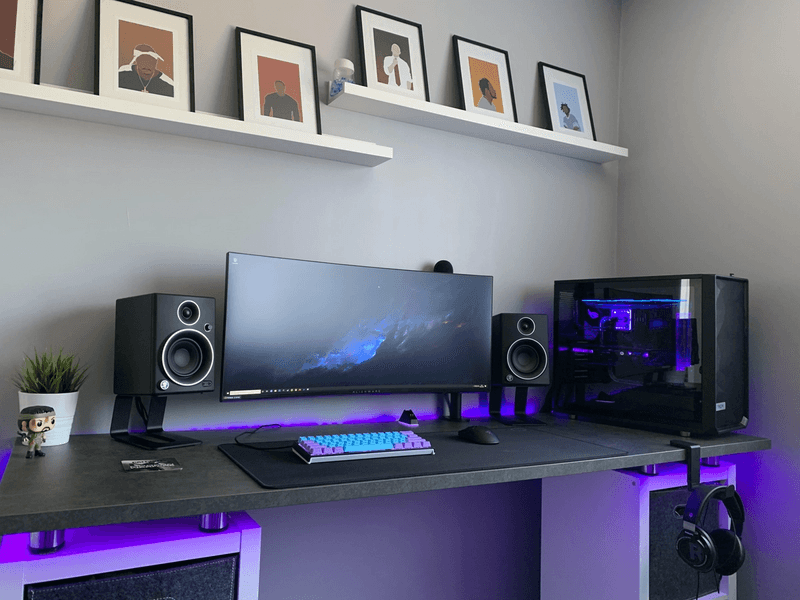 Ultrawide Gaming Rig with DIY Ikea Tabletop