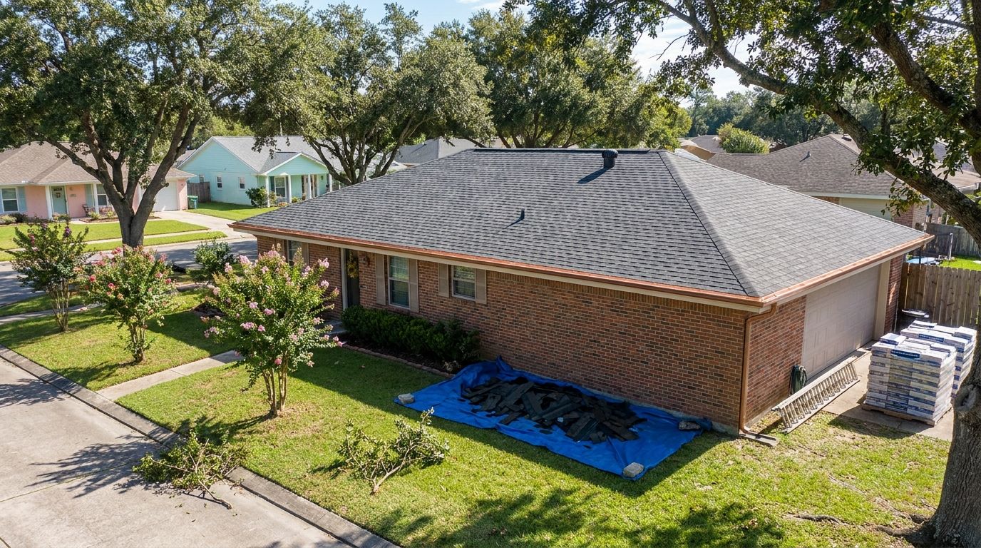 New roof on Slidell home after insurance-approved replacement following Hurricane Ida