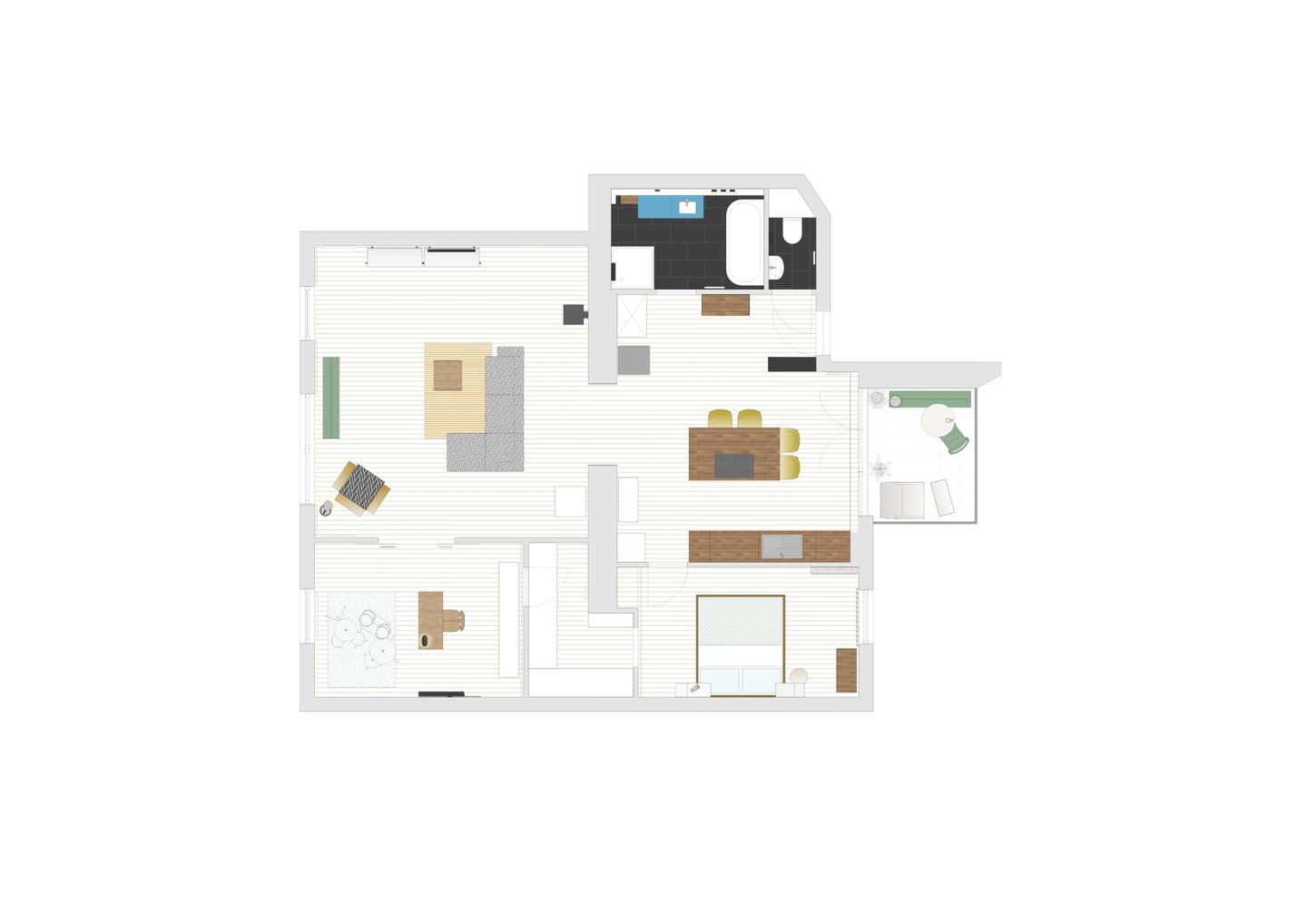 floor plan of Apartment S