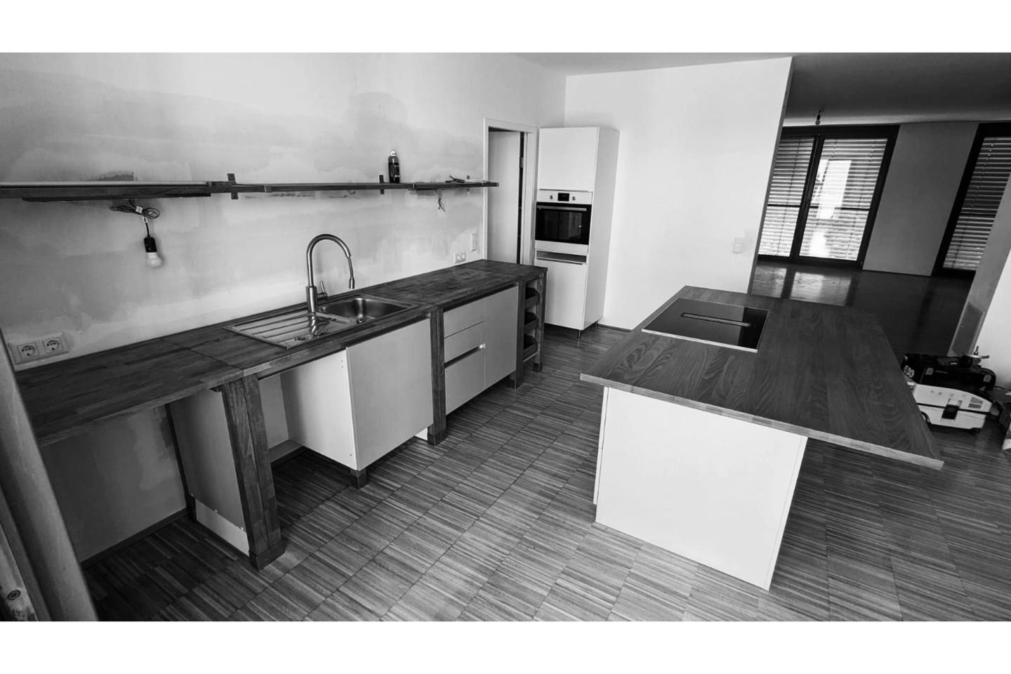 construction site of kitchen in Apartment S