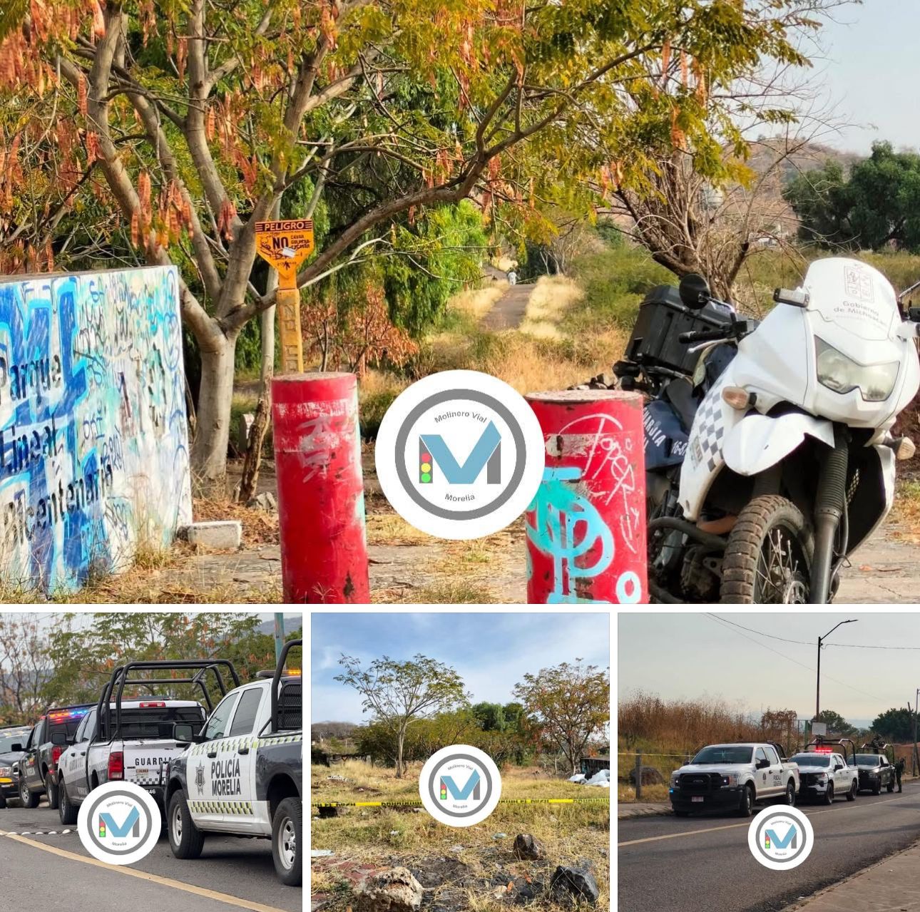 ⚠️ #MoreliaViolent4 ⚠️ Ejecut4n a 3 sujetos en el Parque Lineal Bicentenario, a la altura de la colonia Quinceo de #Morelia.