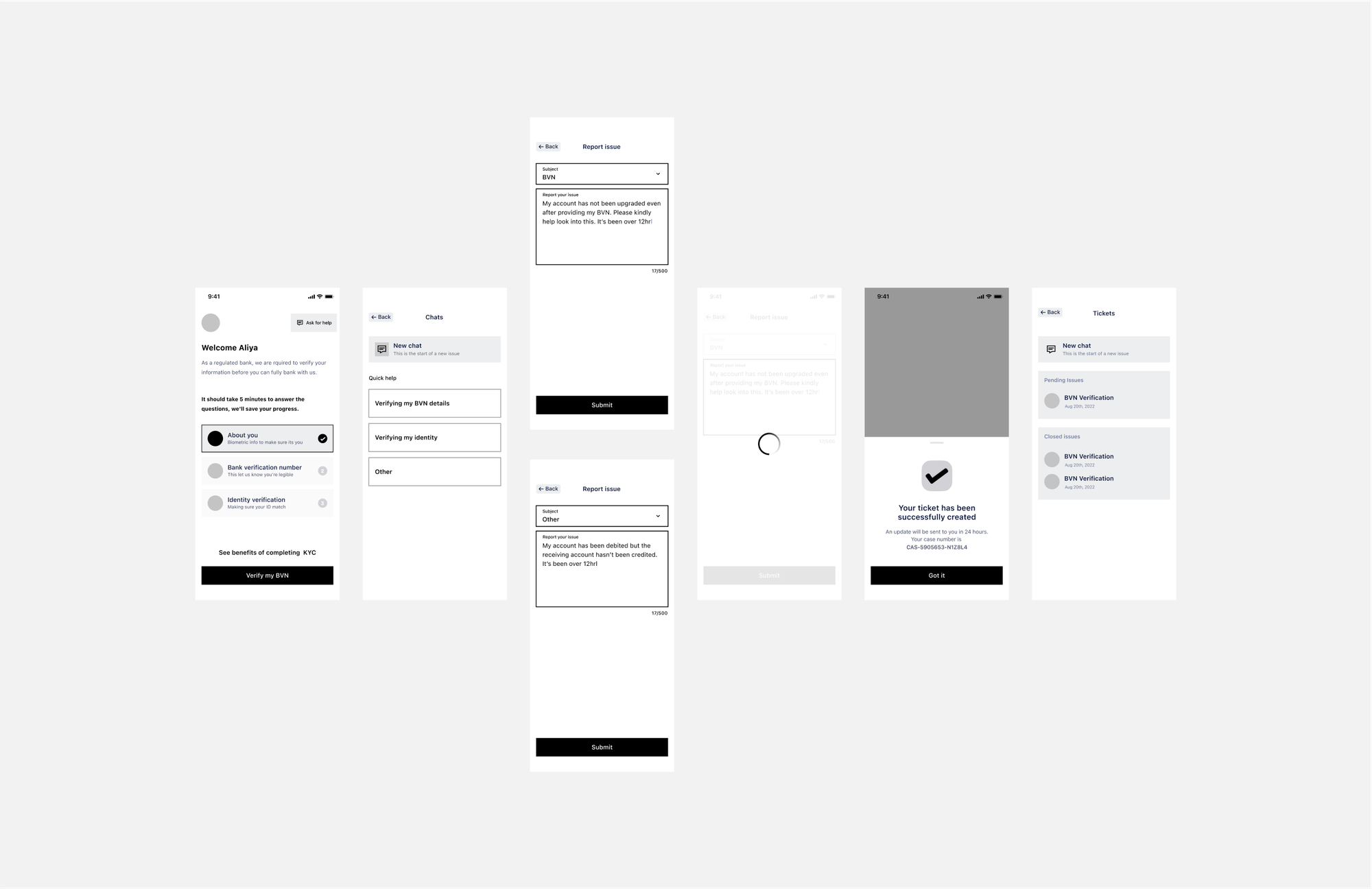 gomoney registration wireframes