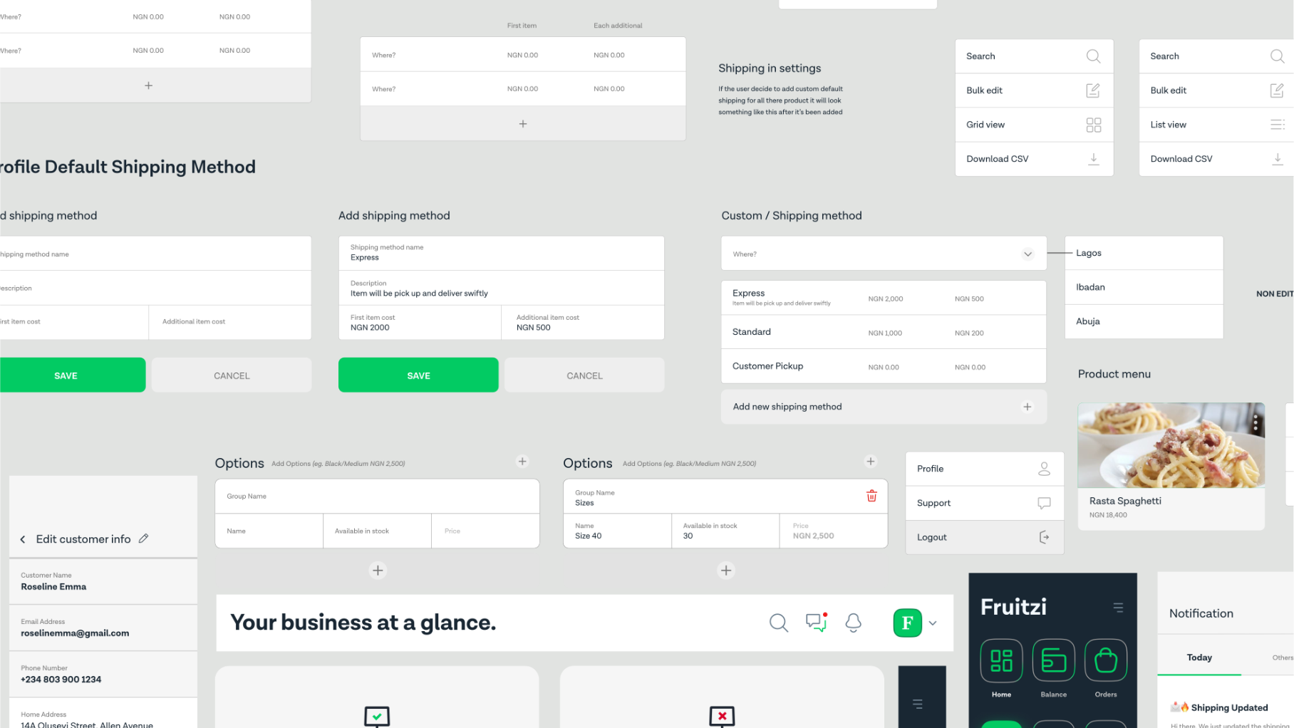 Mezovest dashboard screens