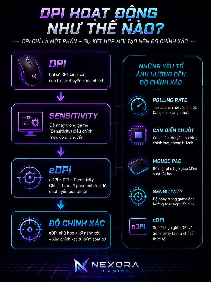 Mối quan hệ giữa DPI Sensitivity và eDPI trong game FPS