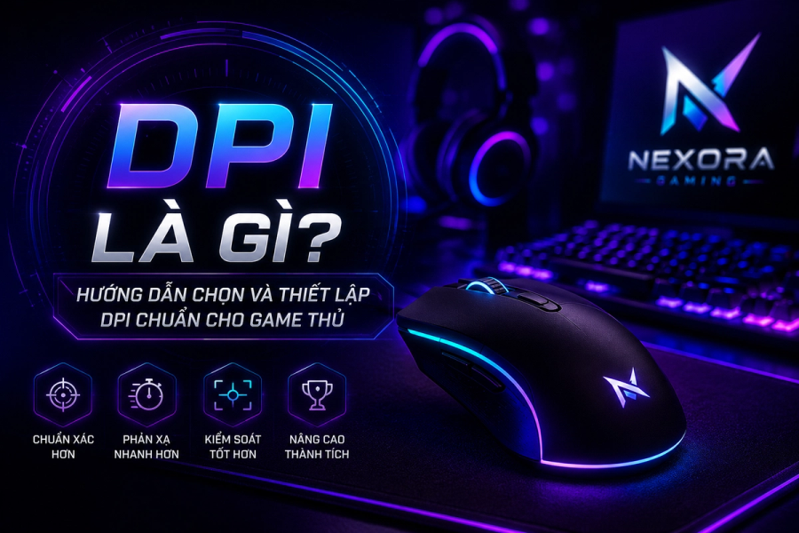 DPI chuột là gì trên chuột gaming RGB tại Nexora Gaming