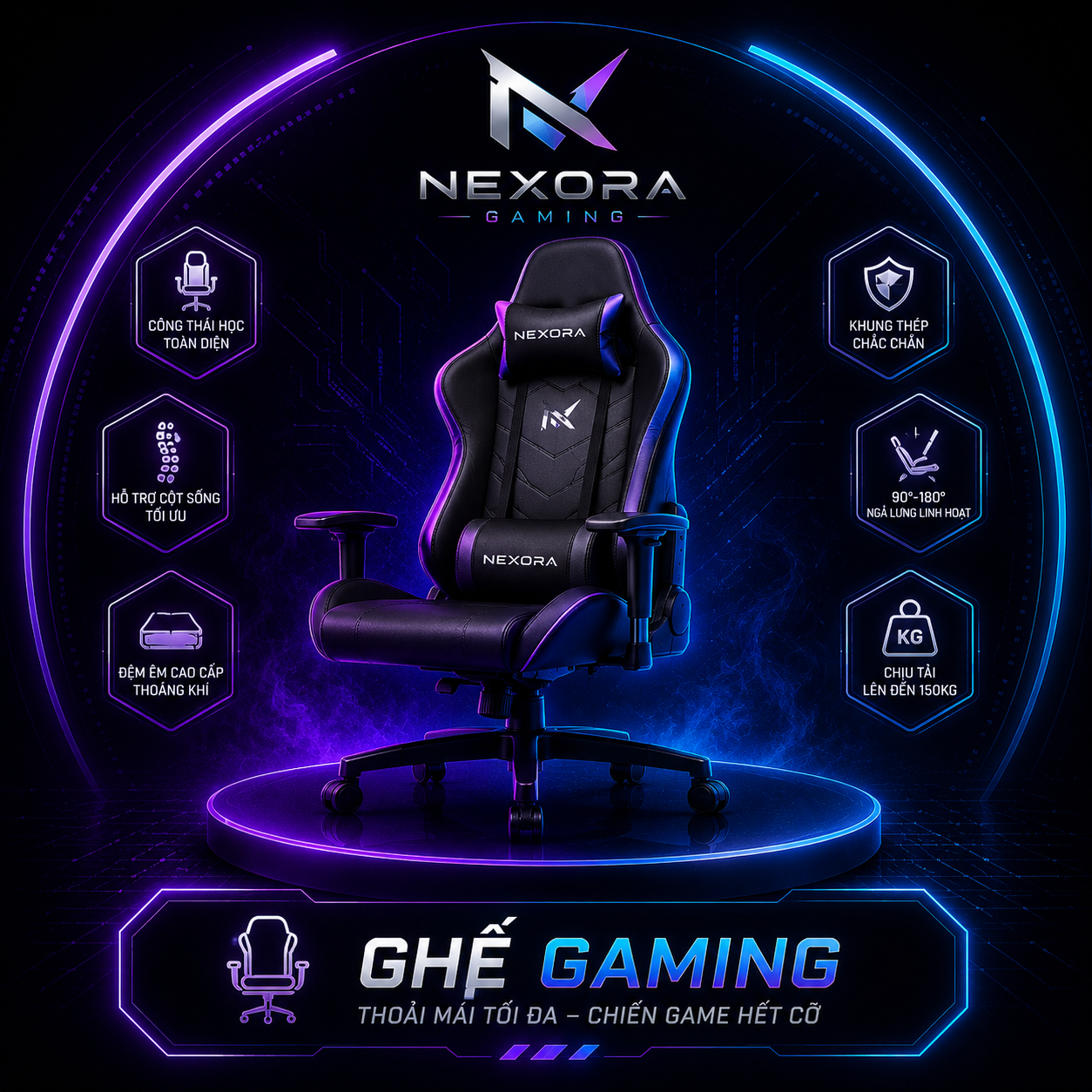 Ghế Gaming Chính Hãng Giá Tốt | Ghế Công Thái Học Cho Game Thủ – Nexora Gaming